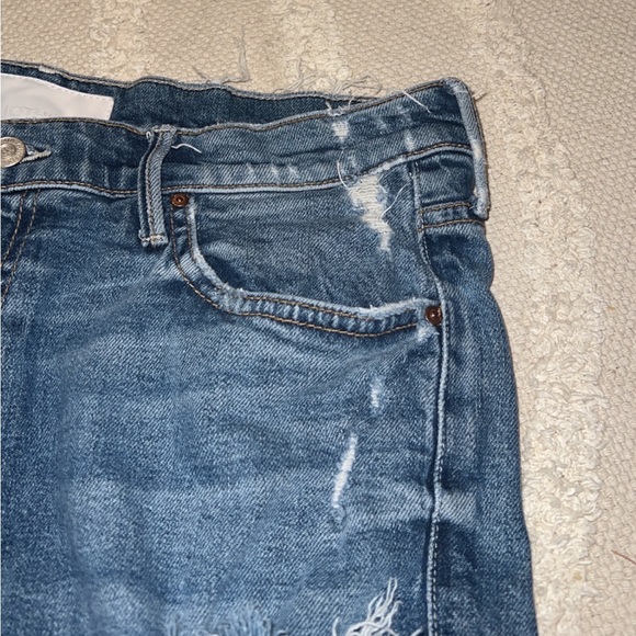 Mother Superior The Sinner Distressed Straight Crop Ankle Leg Jeans - Picture 10 of 16